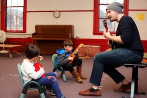 Students learn about music at New School of Music in Cambridge