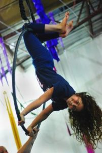 Kids learn aerial skills from experienced teachers at Esh Circus Arts