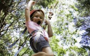 Campers enjoy adventure challenges at Everwood Day Camp in Sharon