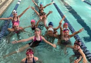 Crimson Aquatics swim team in Wayland