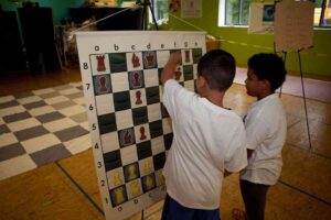 Kids learn how to master chess